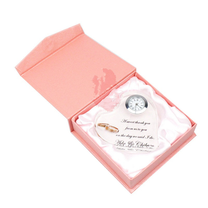 New Crystal Heart-shaped Crystal Clock New Crystal Heart-shaped Crystal Clock
